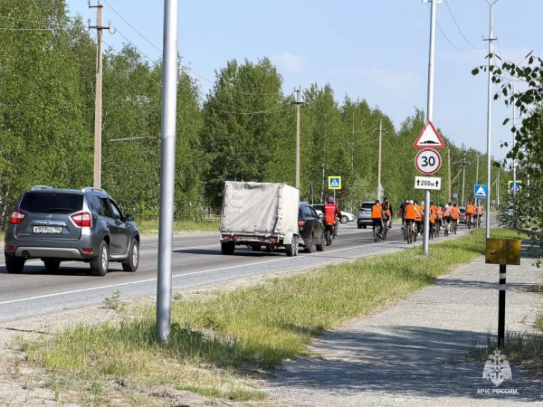 Сотрудник МЧС Югры &ndash; в числе активных участников ежегодного велопробега