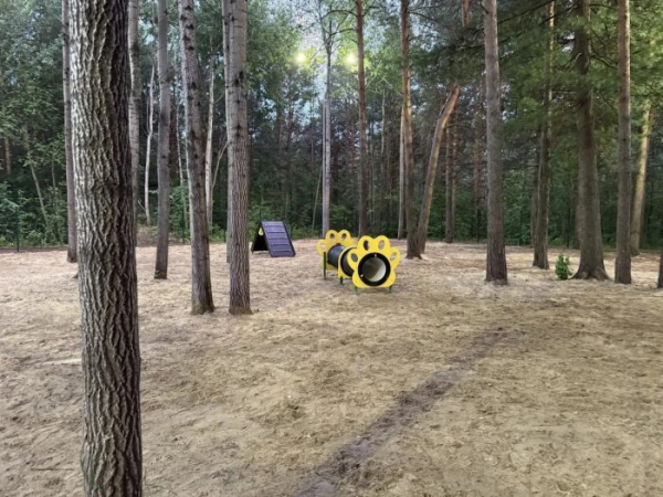 ​На площадке для собак в парке &laquo;За Саймой&raquo; в Сургуте появилось освещение