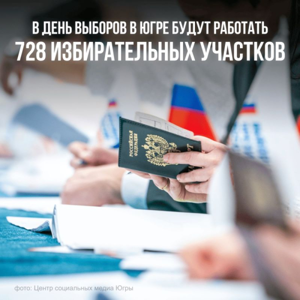 С 18 по 20 сентября в Югре состоятся выборы федерального, регионального и муниципального уровней